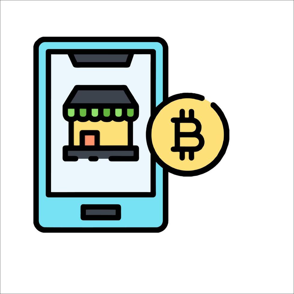 Bitcoin payment icon vector