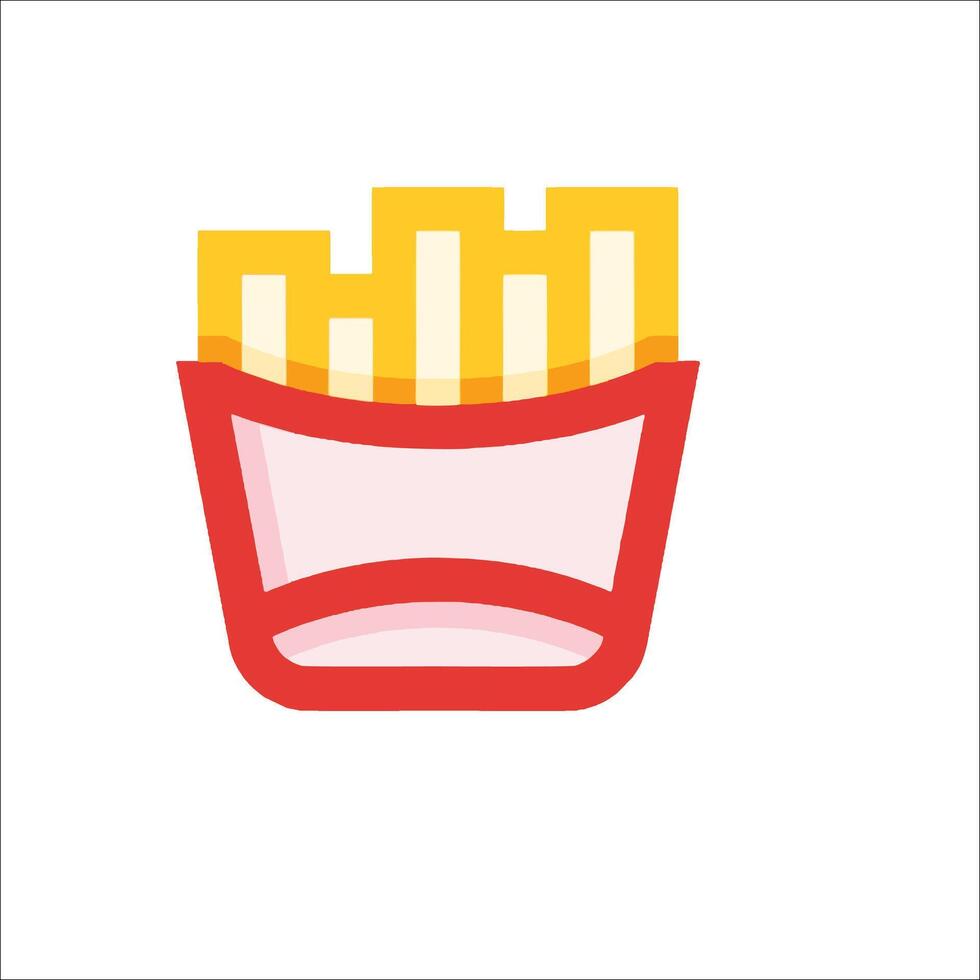 French fries icon vector