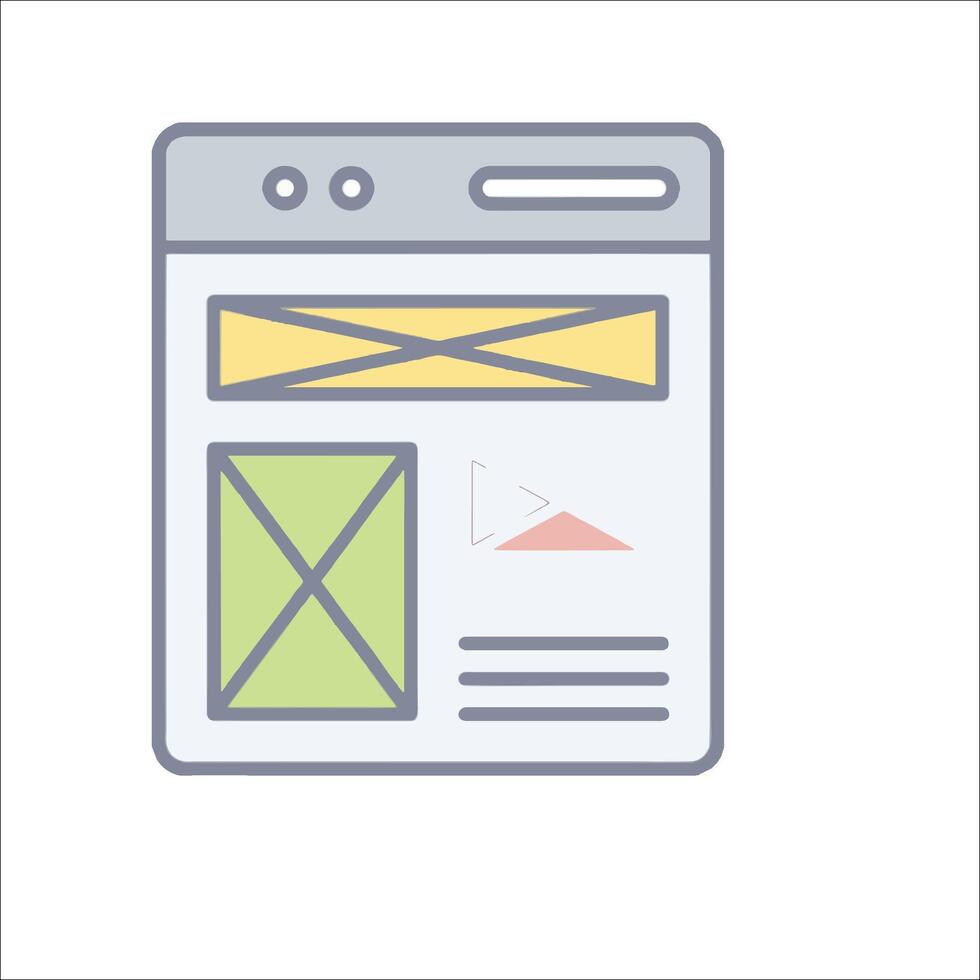 A web page with a green and yellow background vector