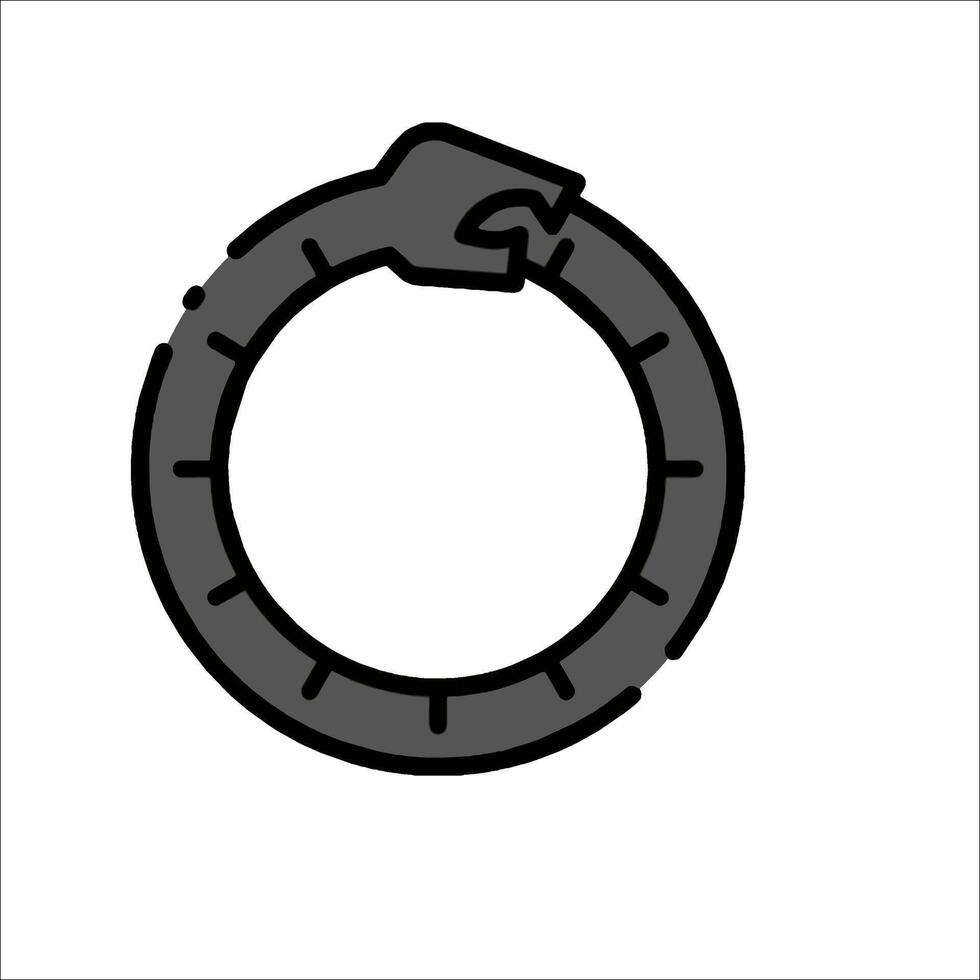 A black and white illustration of a ring vector
