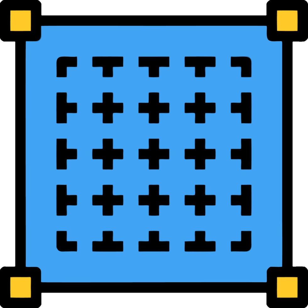 A blue square with a cross on it vector