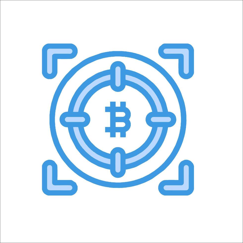 Bitcoin security icon, illustration vector