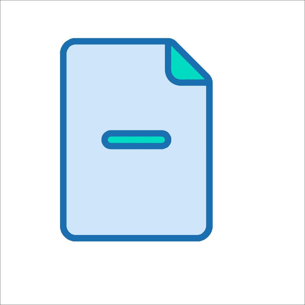 A file icon with a blue line vector