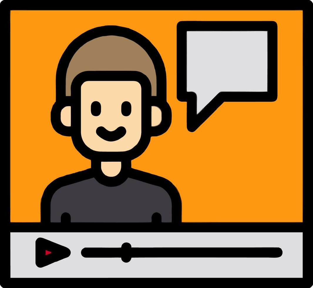 A man with a microphone and a speech bubble vector