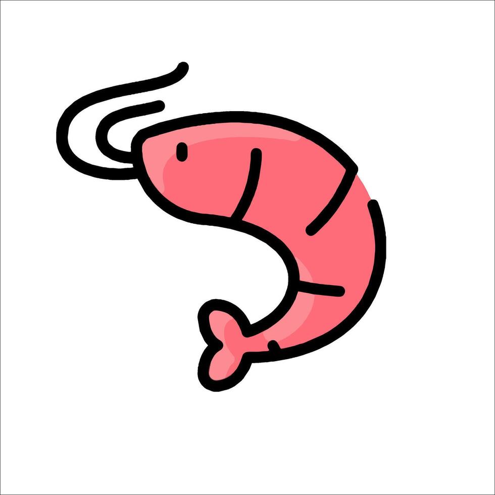 Shrimp icon illustration vector