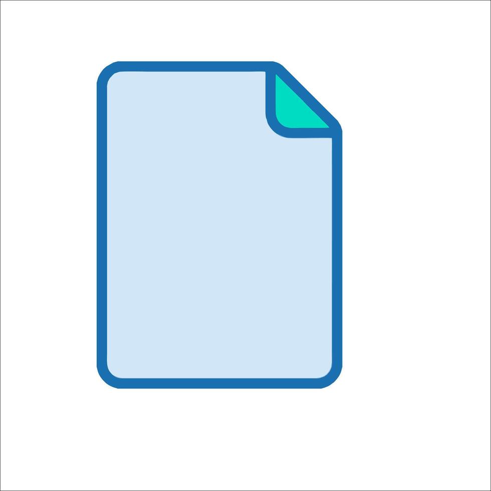 A blue file icon on a white background vector