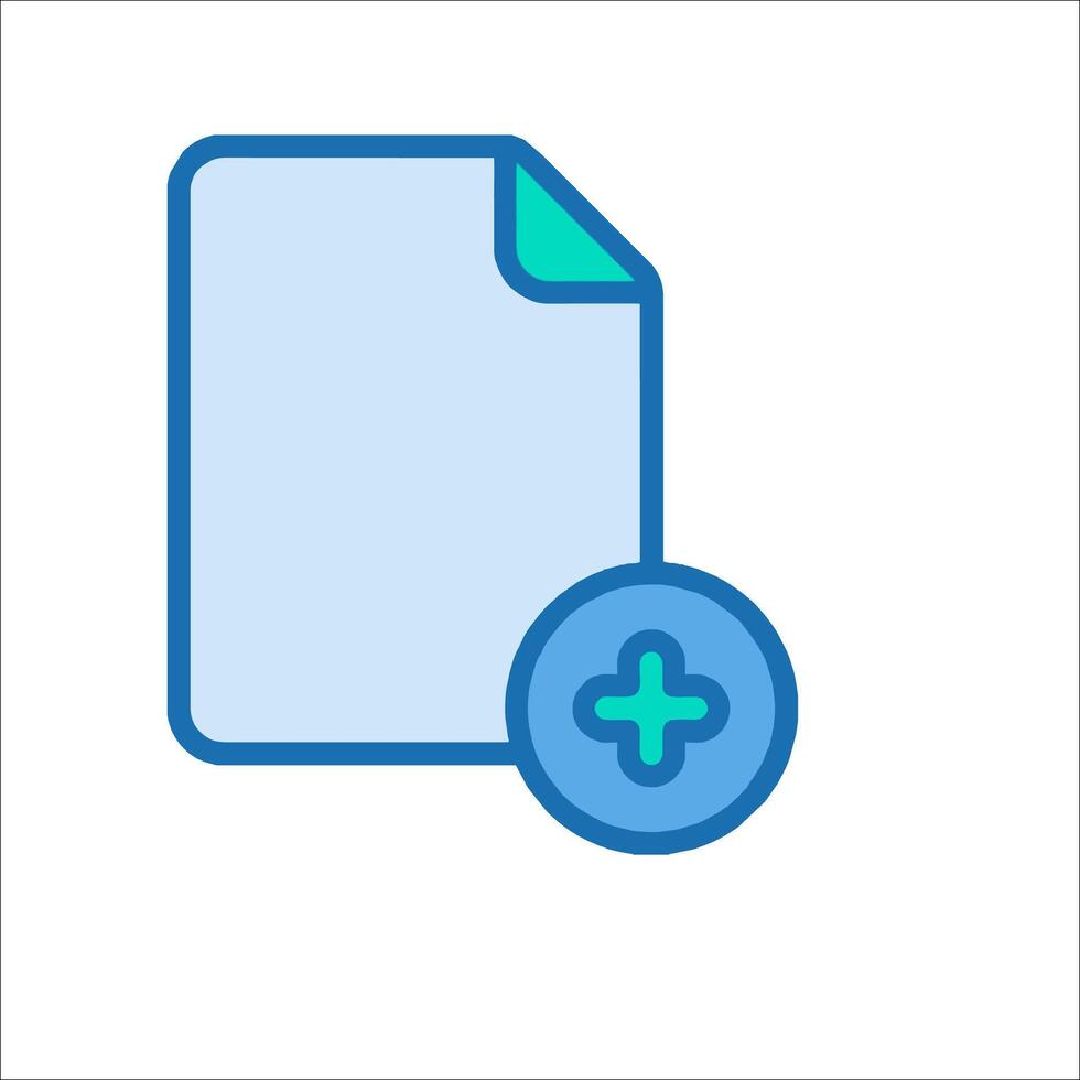 A file icon with a plus sign vector