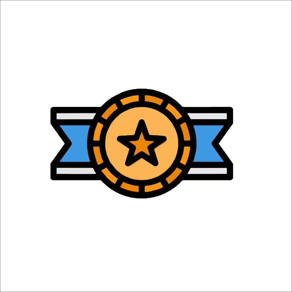 A star medal icon on a white background vector