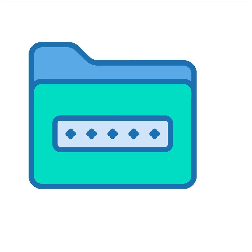 A folder icon with a lock on it vector