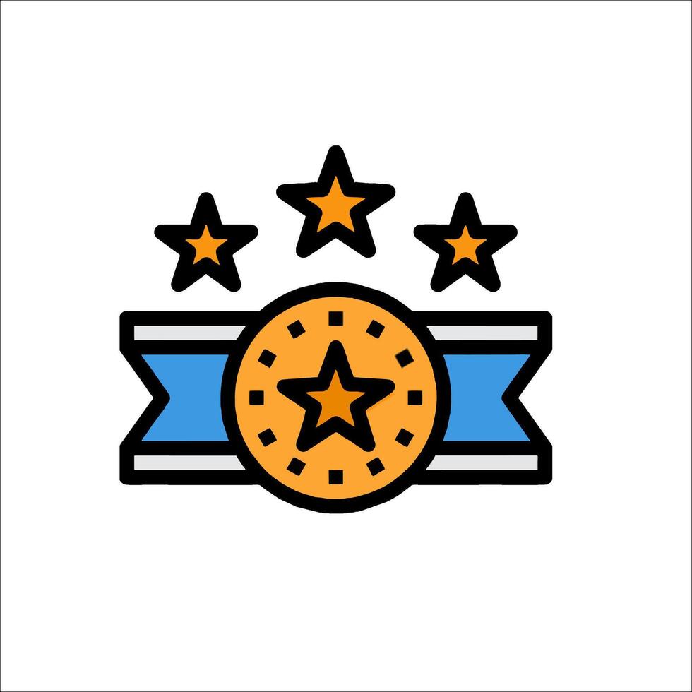 A star and ribbon icon on a white background vector