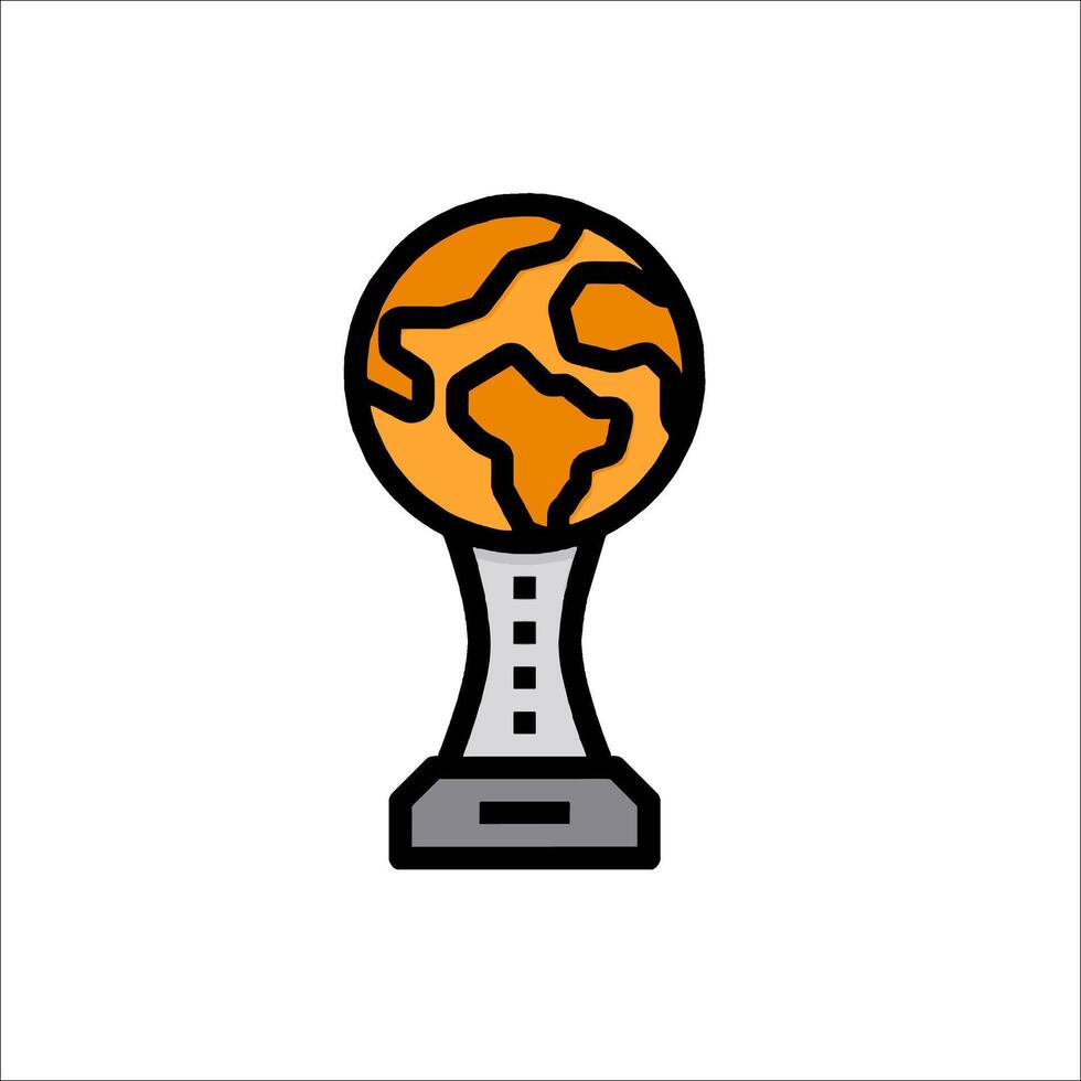 World cup trophy icon illustration vector