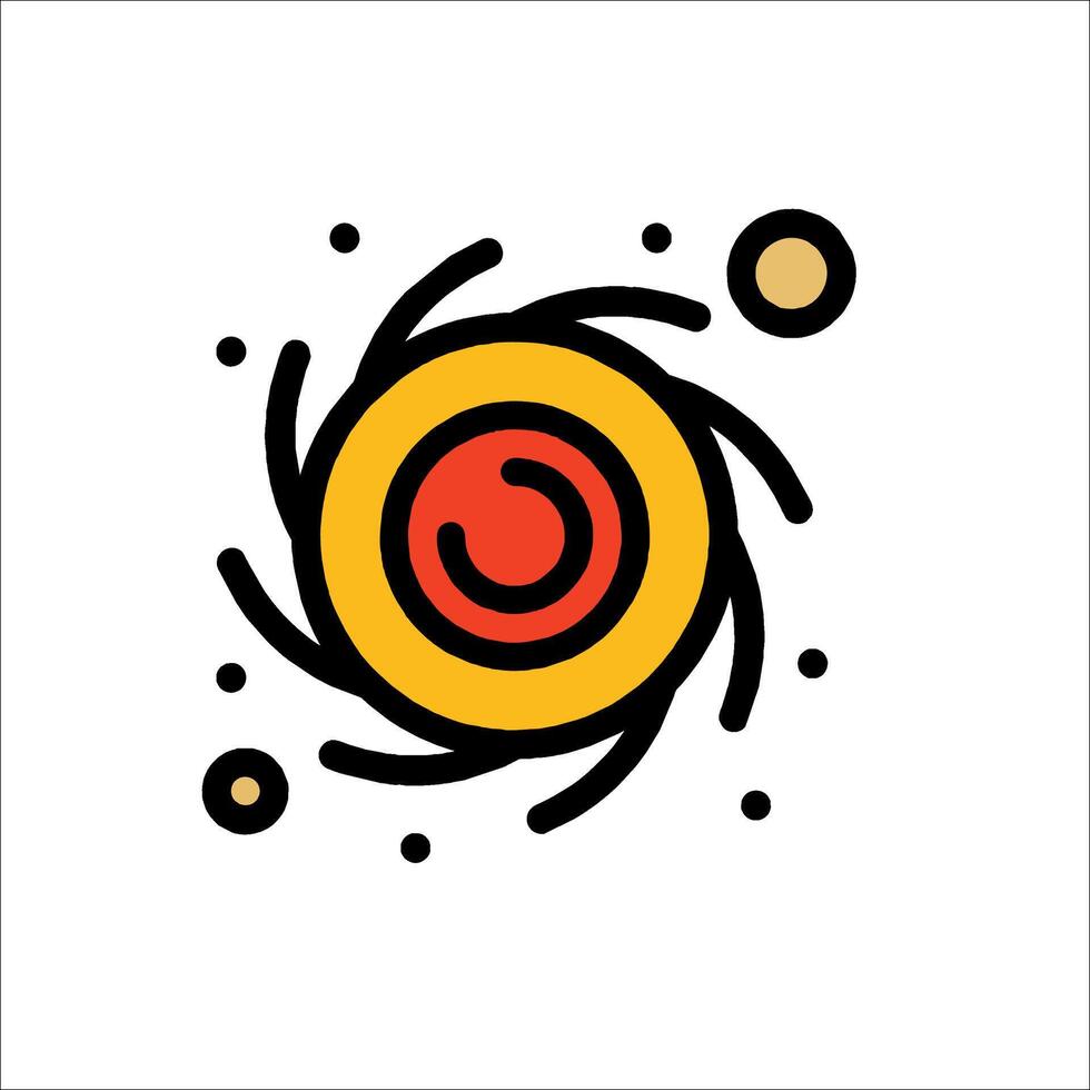 A colorful logo with a sun and a circle vector