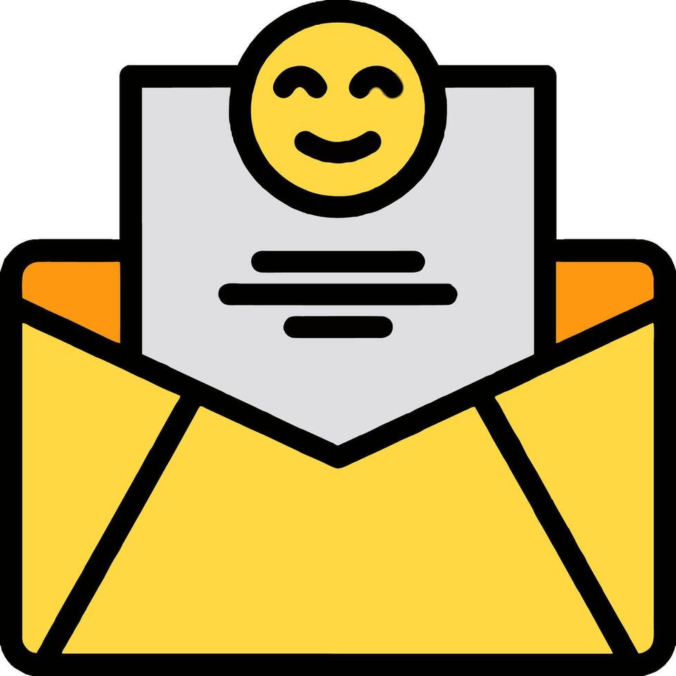 Emoji smiley face in an envelope vector