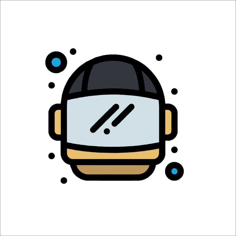 An astronaut helmet icon with blue dots vector