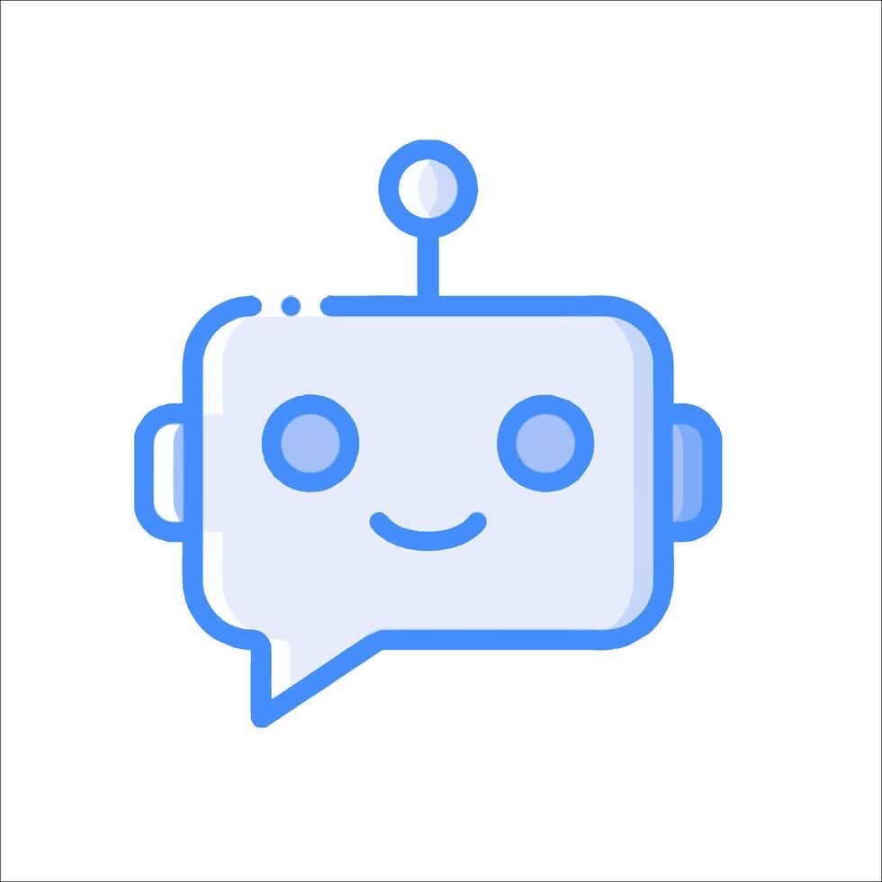 A robot with a speech bubble on it vector