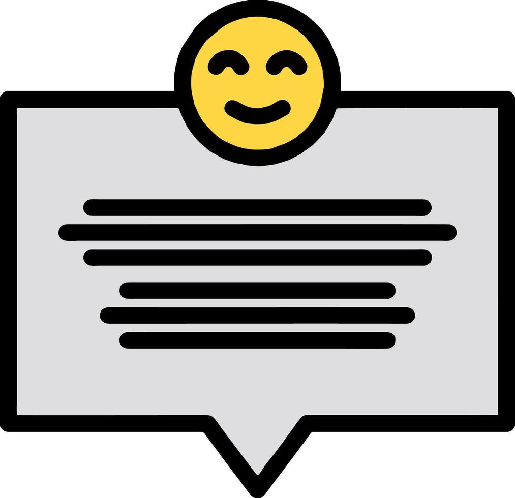 A smiley face icon with a speech bubble vector
