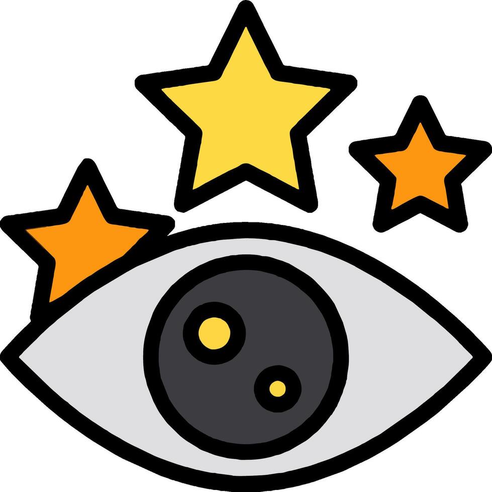 Eye with stars vector