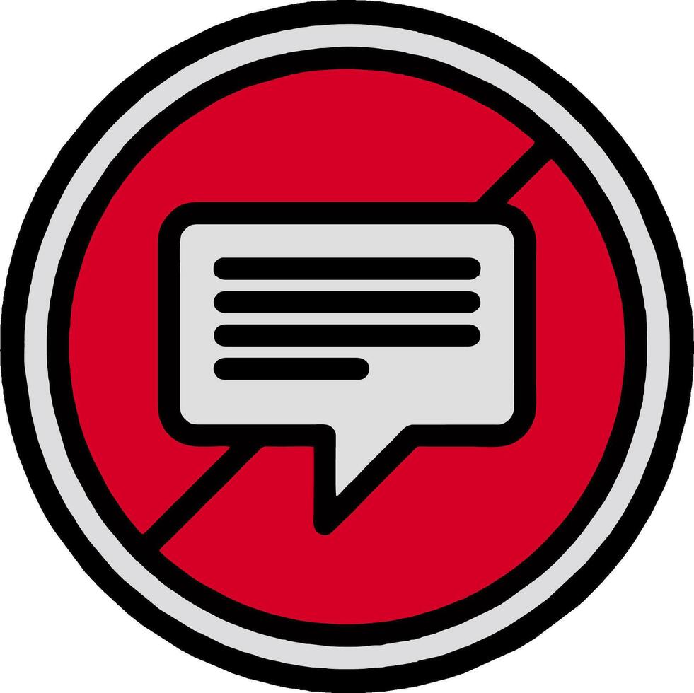 No chat icon vector