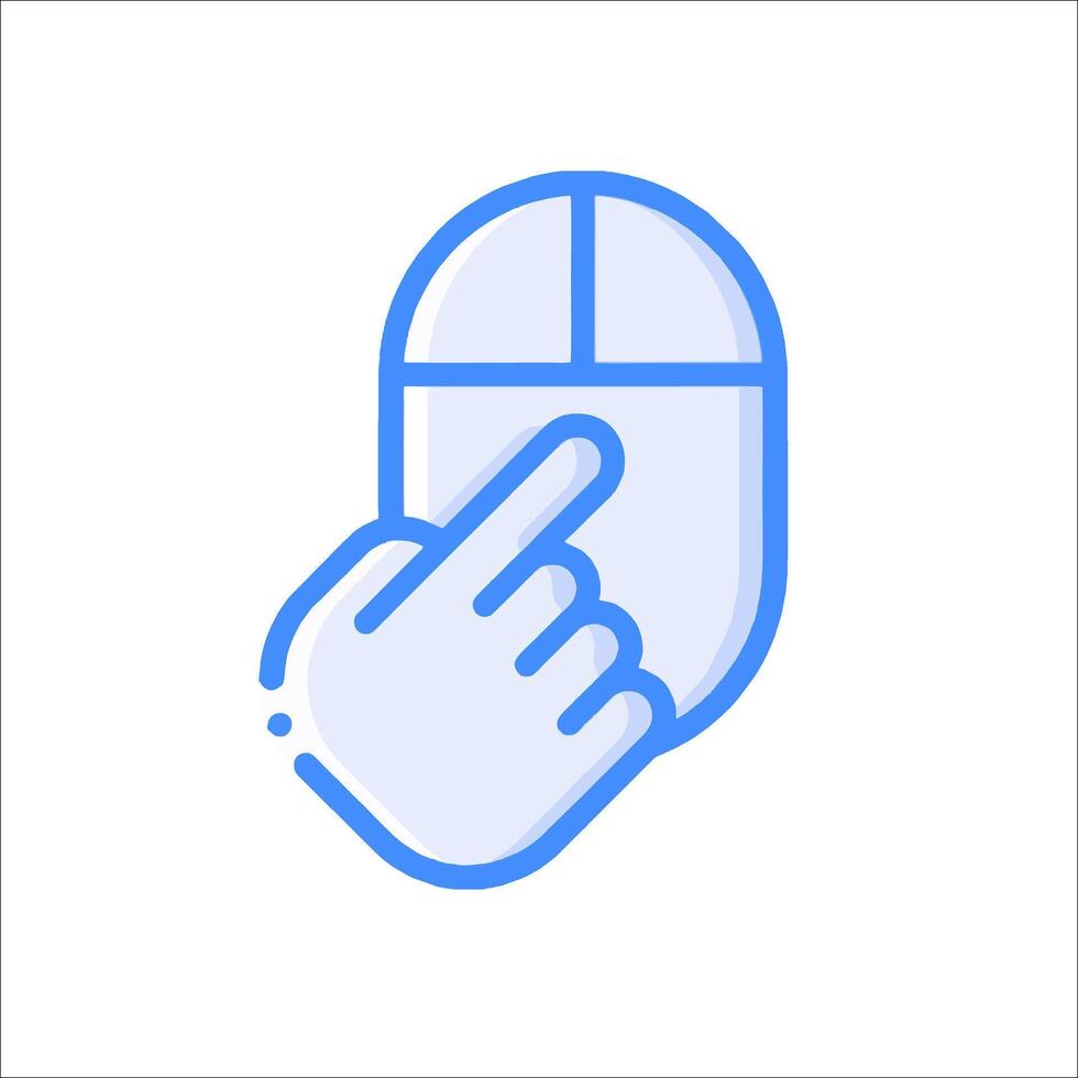 Mouse cursor icon with finger pointing at it vector
