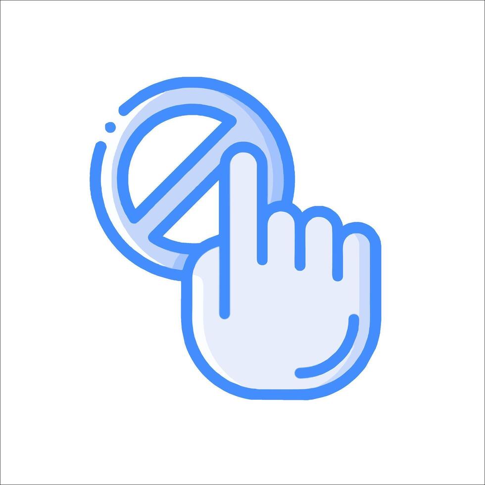 No touch icon illustration vector