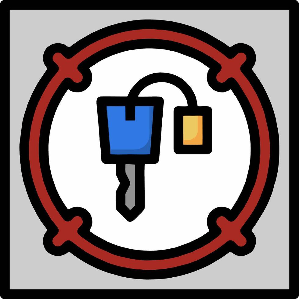 A key with a lock on it vector