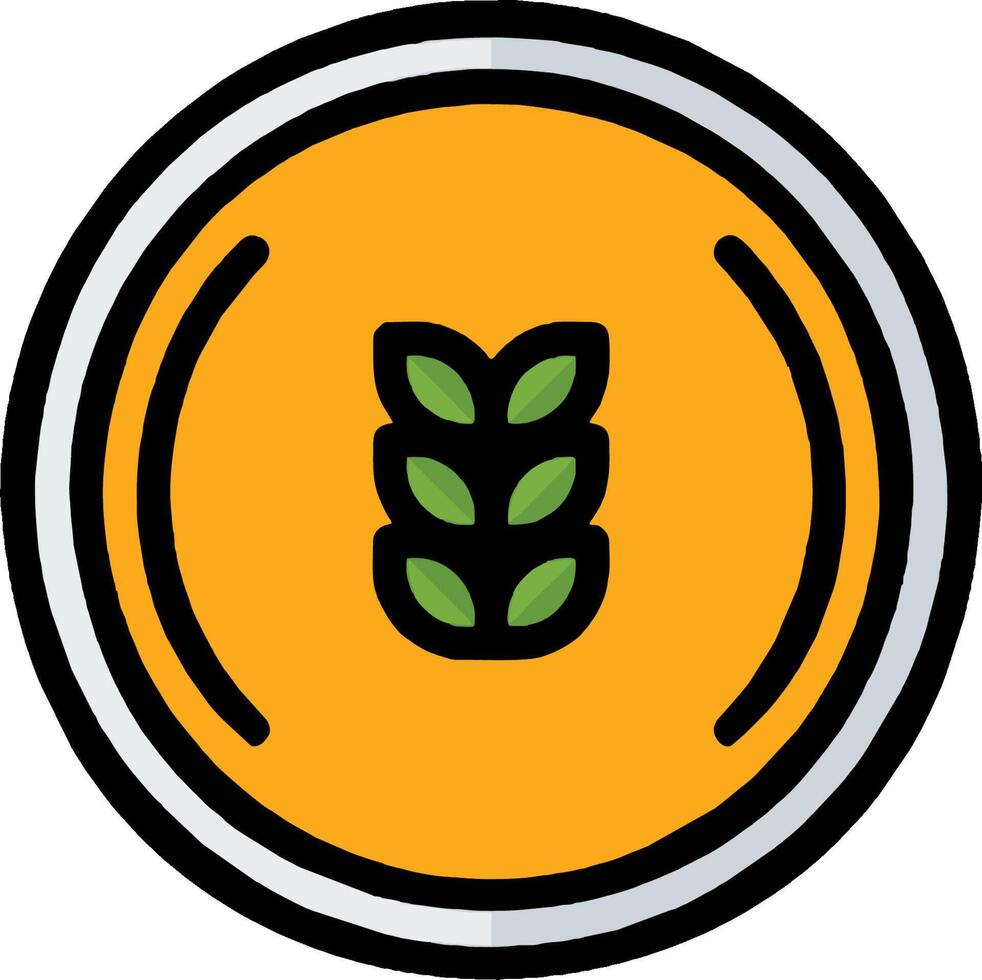 A wheat plant icon in a circle vector