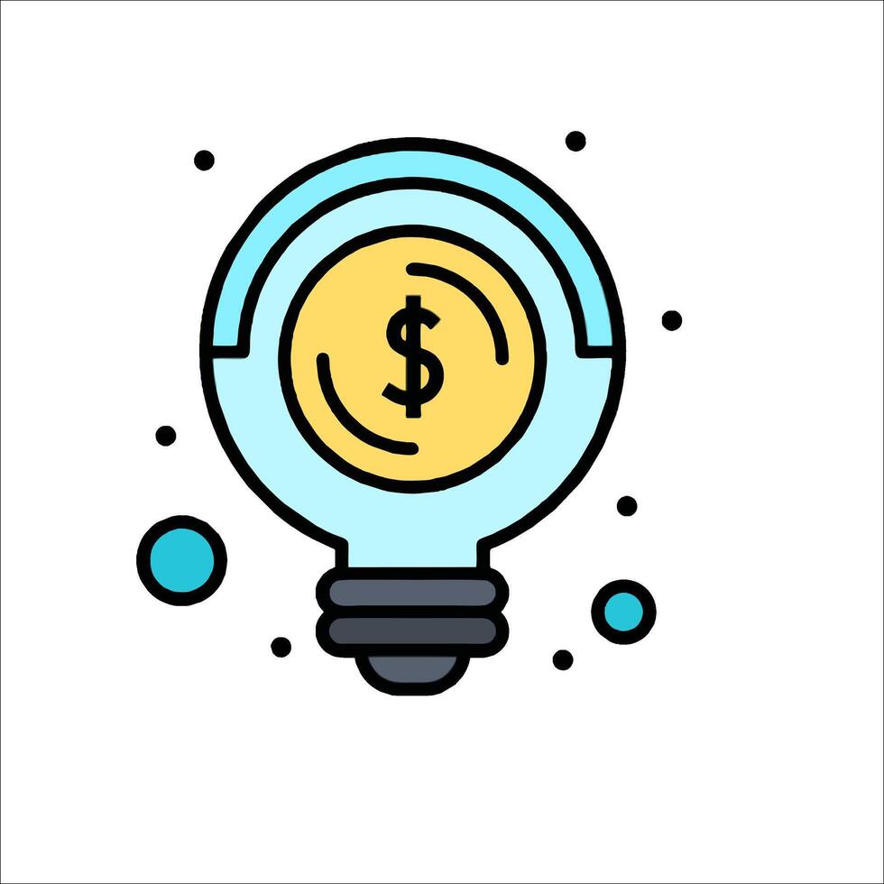 Light bulb with dollar sign inside vector