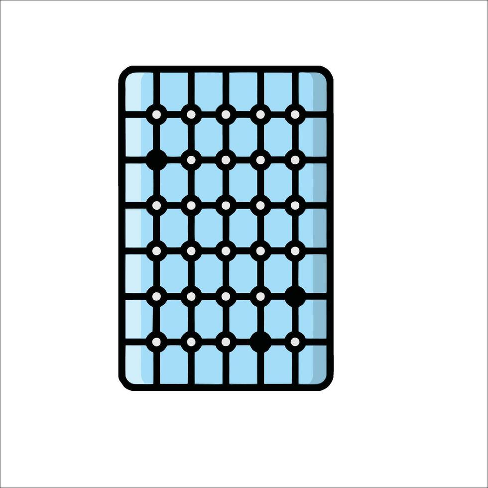 A solar cell with a grid pattern on it vector