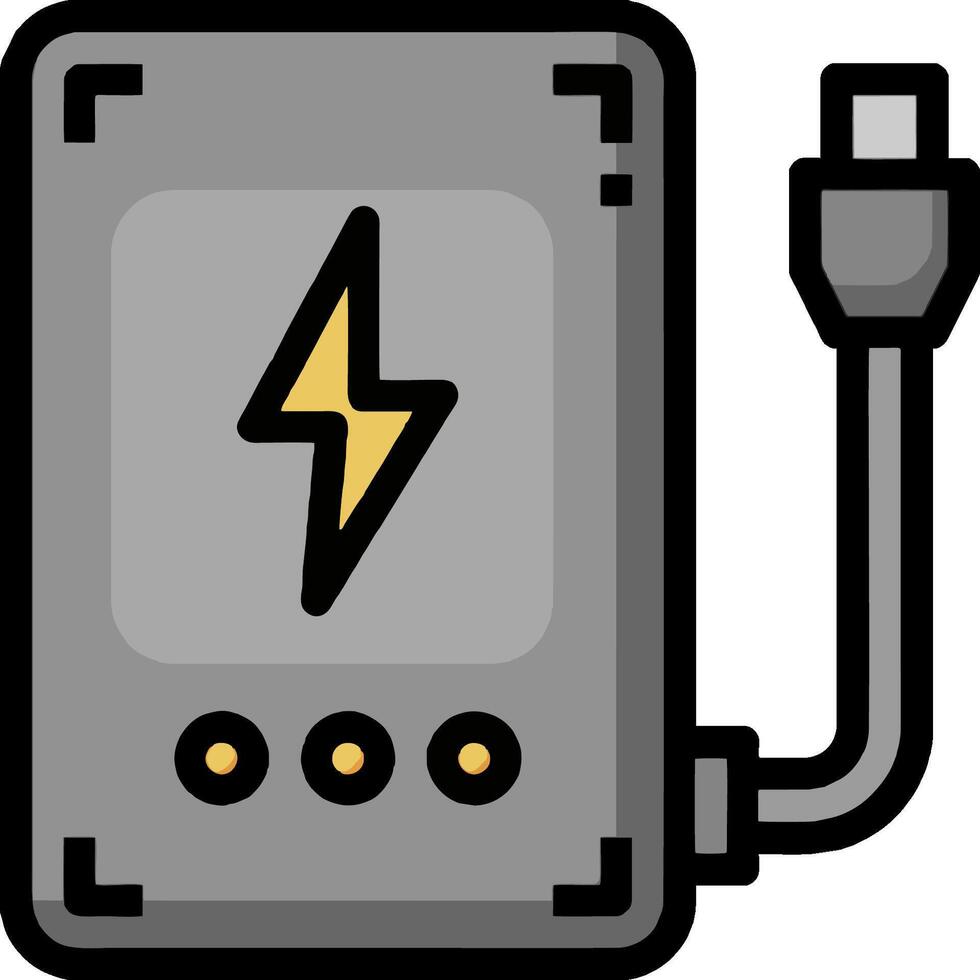 A battery with a lightning bolt on it vector