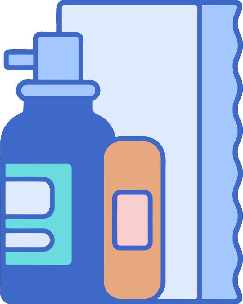A bottle of hand sanitizer and a bottle of soap vector