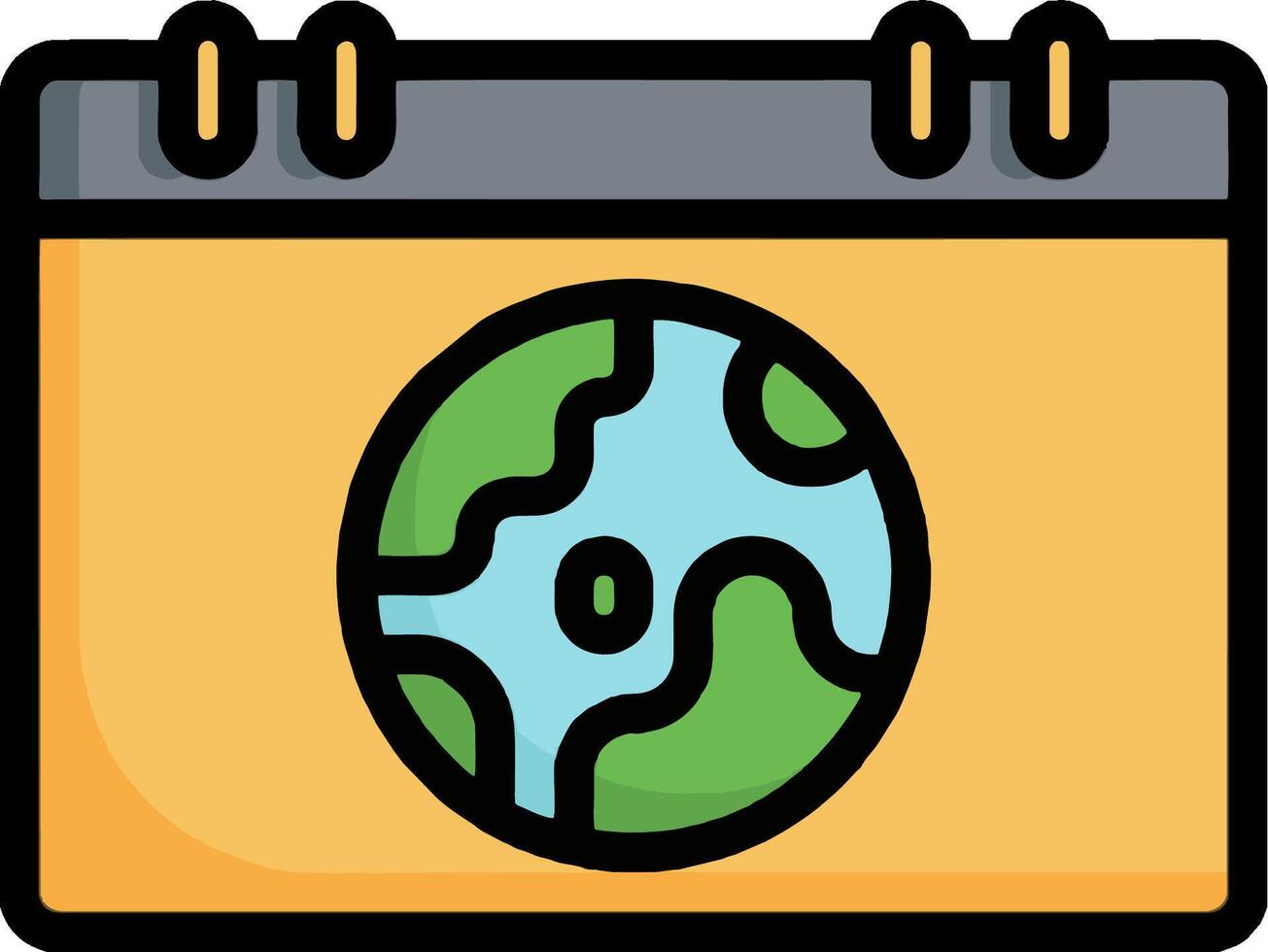 Earth day calendar icon illustration design vector