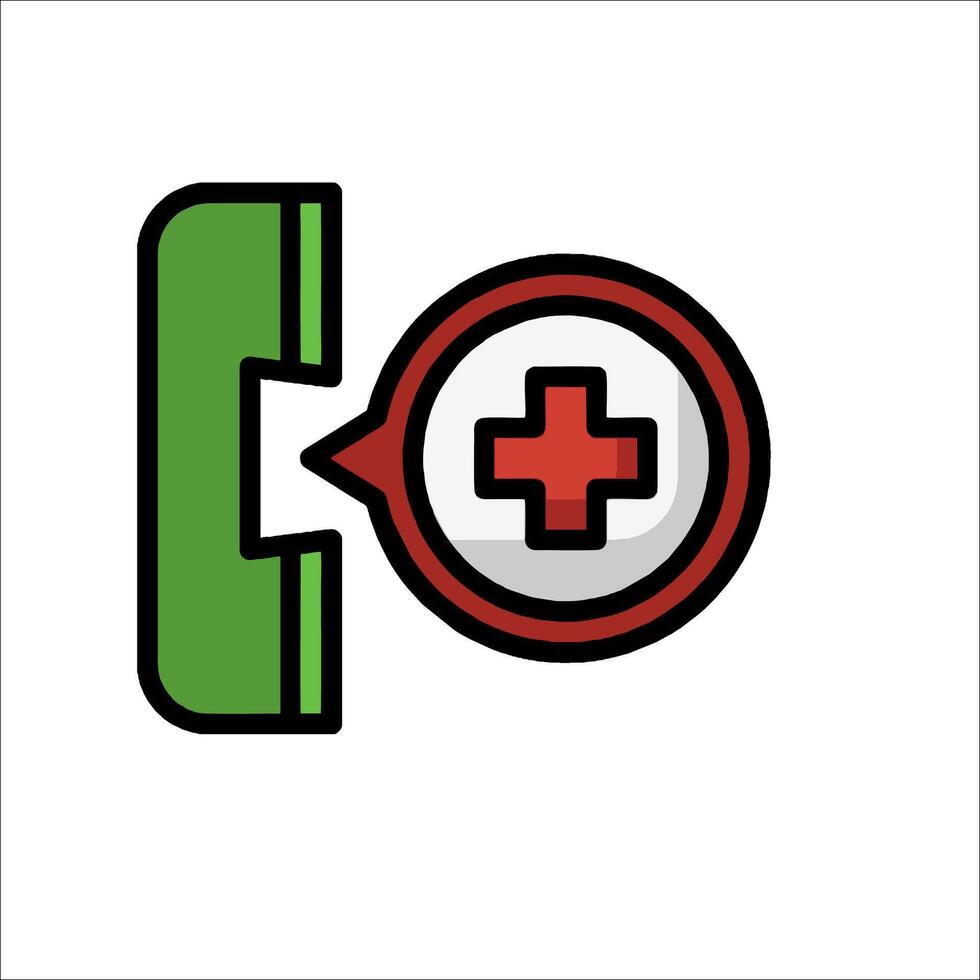 A phone with a red cross on it vector