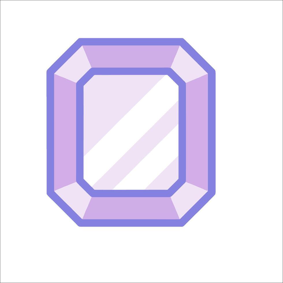 A purple square with a mirror in it vector