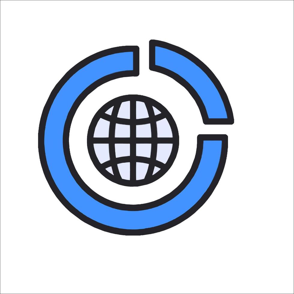 The logo for the global network vector