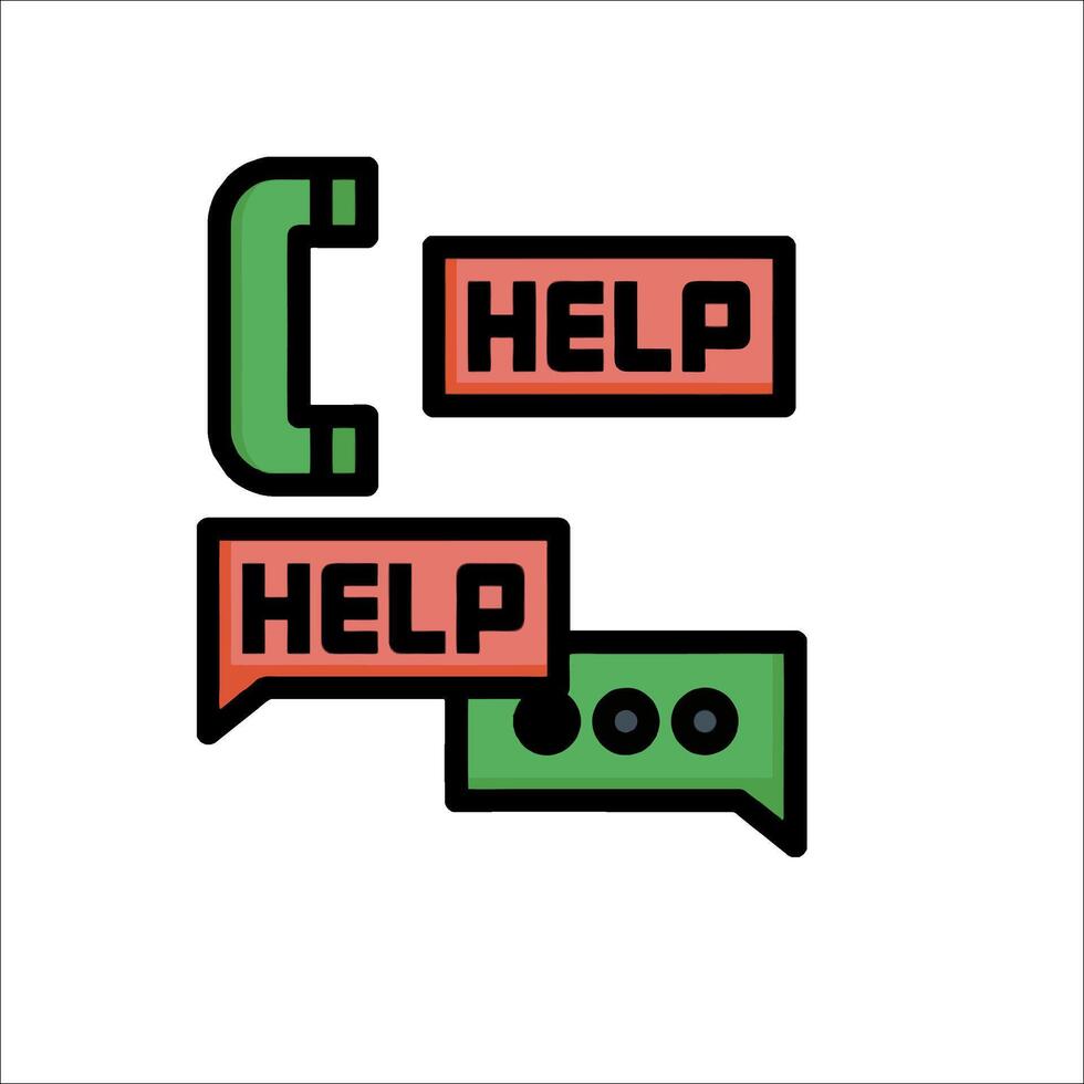 Help call icon illustration vector