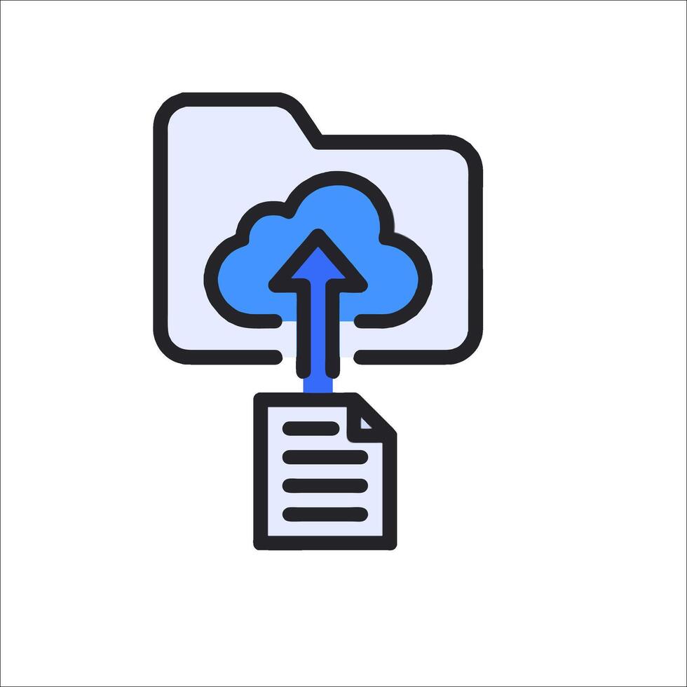 Cloud storage icon vector