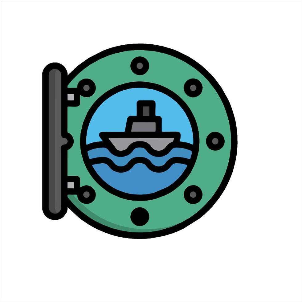 A submarine with a boat inside it vector