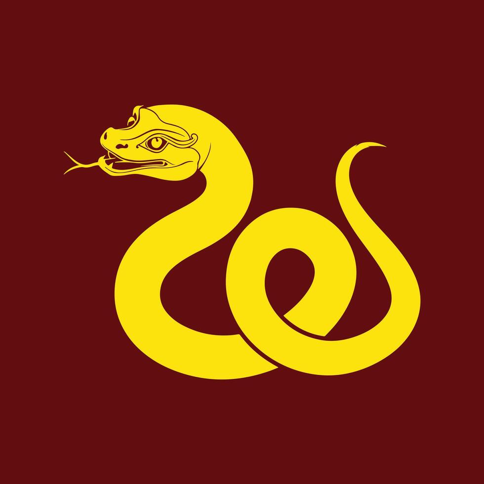Zodiac Snake illustration, Chinese New Year, Year of The Snake 2025 vector