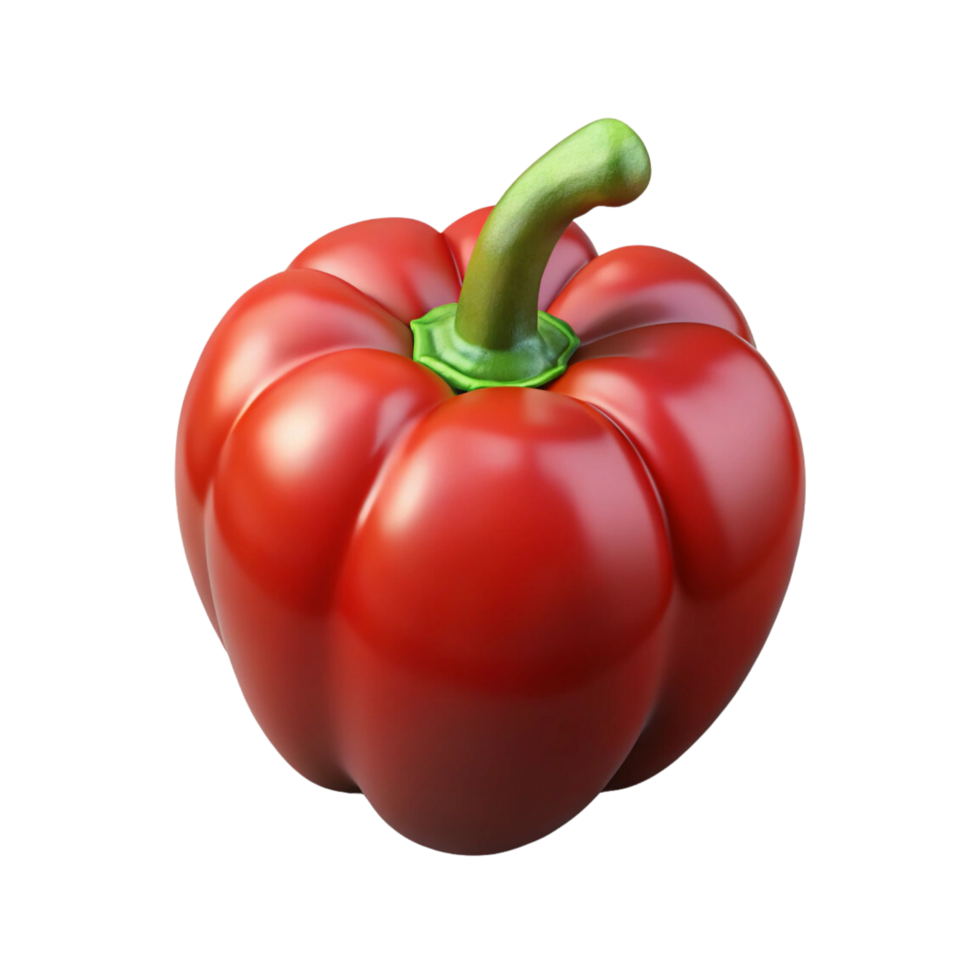 3d red pepper on a transparent background png