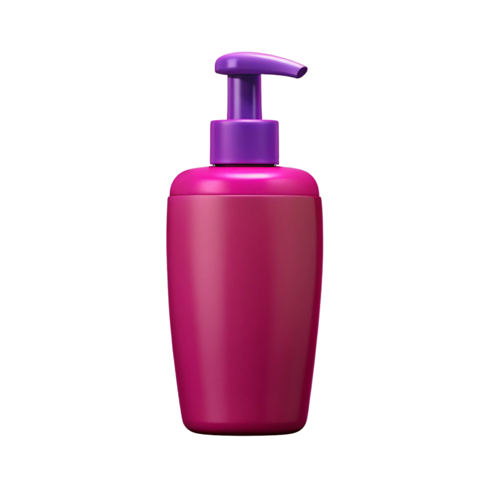 Pink bottle of liquid soap on a transparent background png