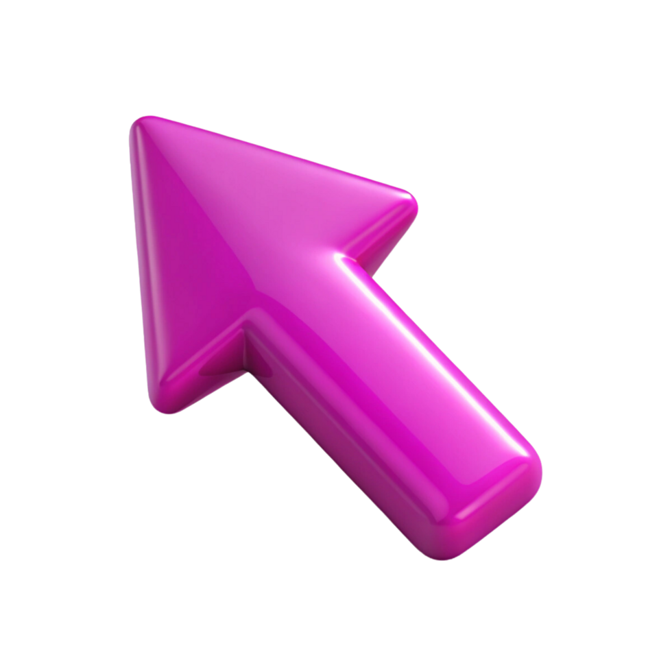 Pink 3d arrow pointing to the left png