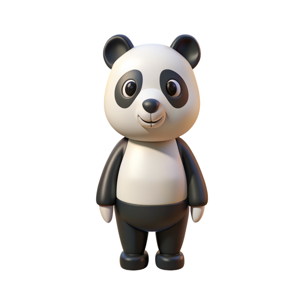 A panda bear is standing with transparent background png