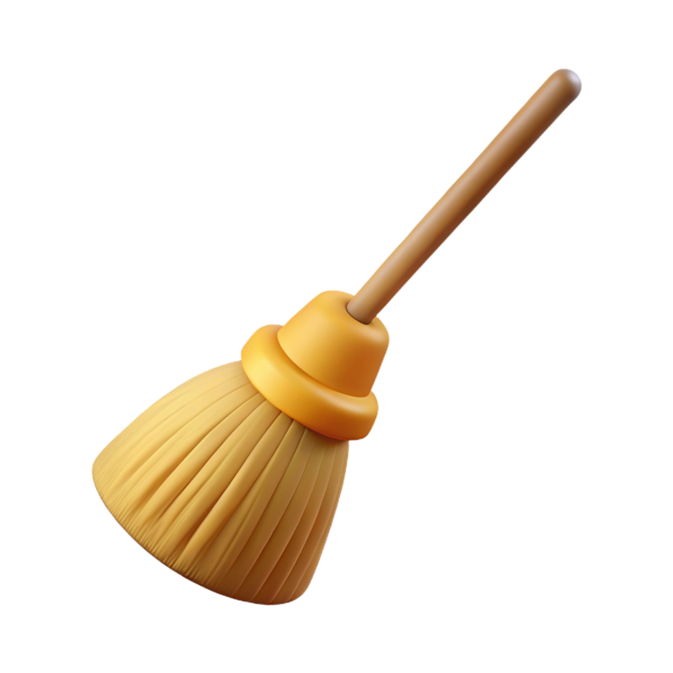 3d broom on a transparent background png