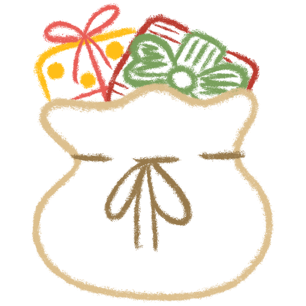 Christmas gift bag png