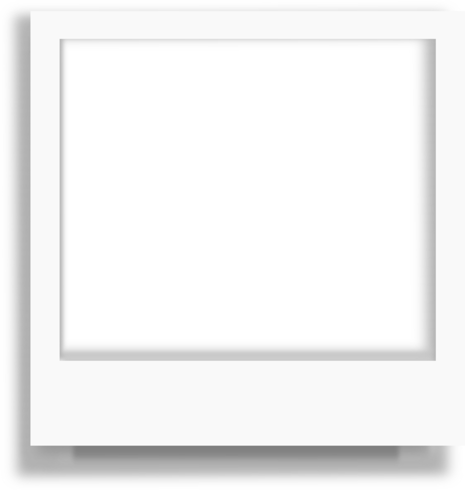 Realistic blank picture frame png