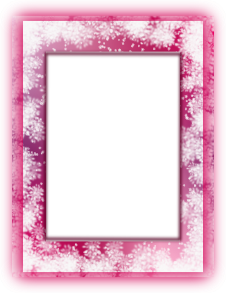 winter snowflakes frame clipart png