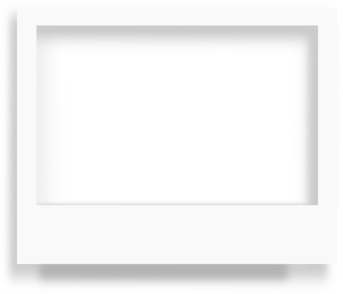 White frame mockup on transparent background png