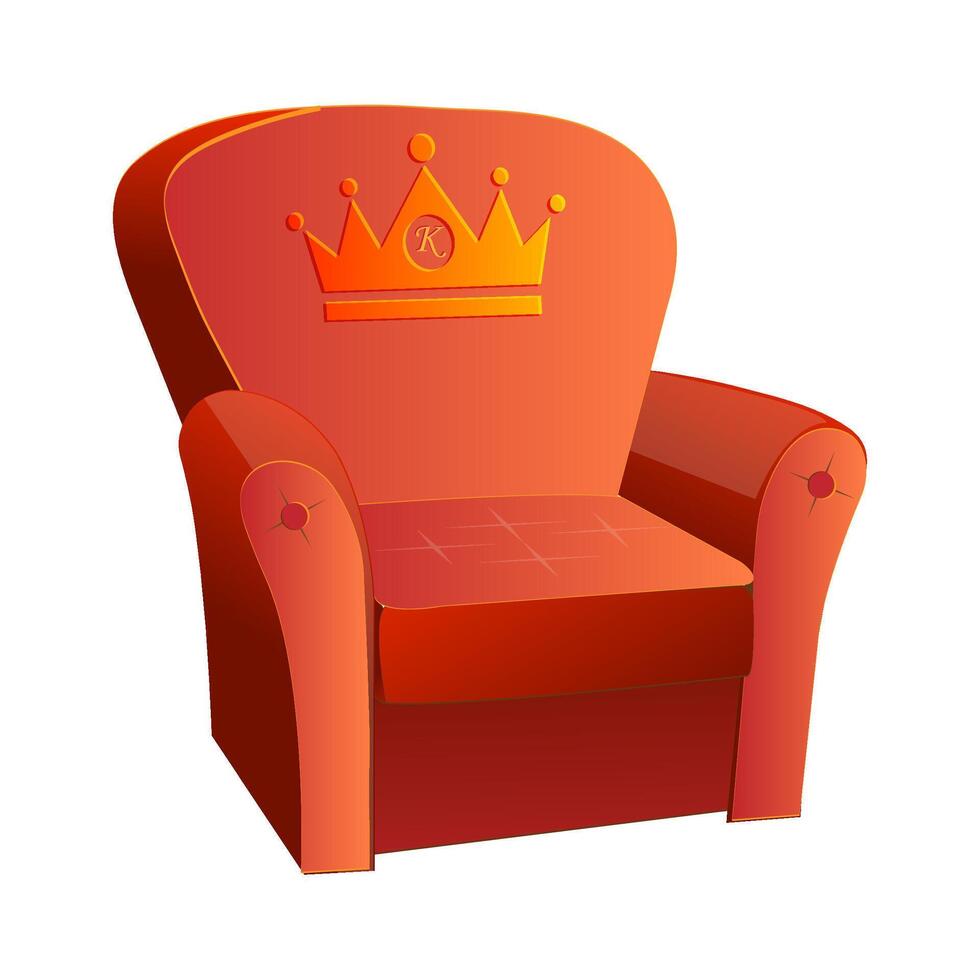 Chair.Imperial throne.illustration drawing. vector