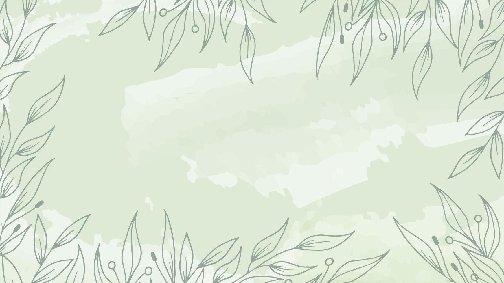 Pastel Floral Foliage Background for Stationery Design vector
