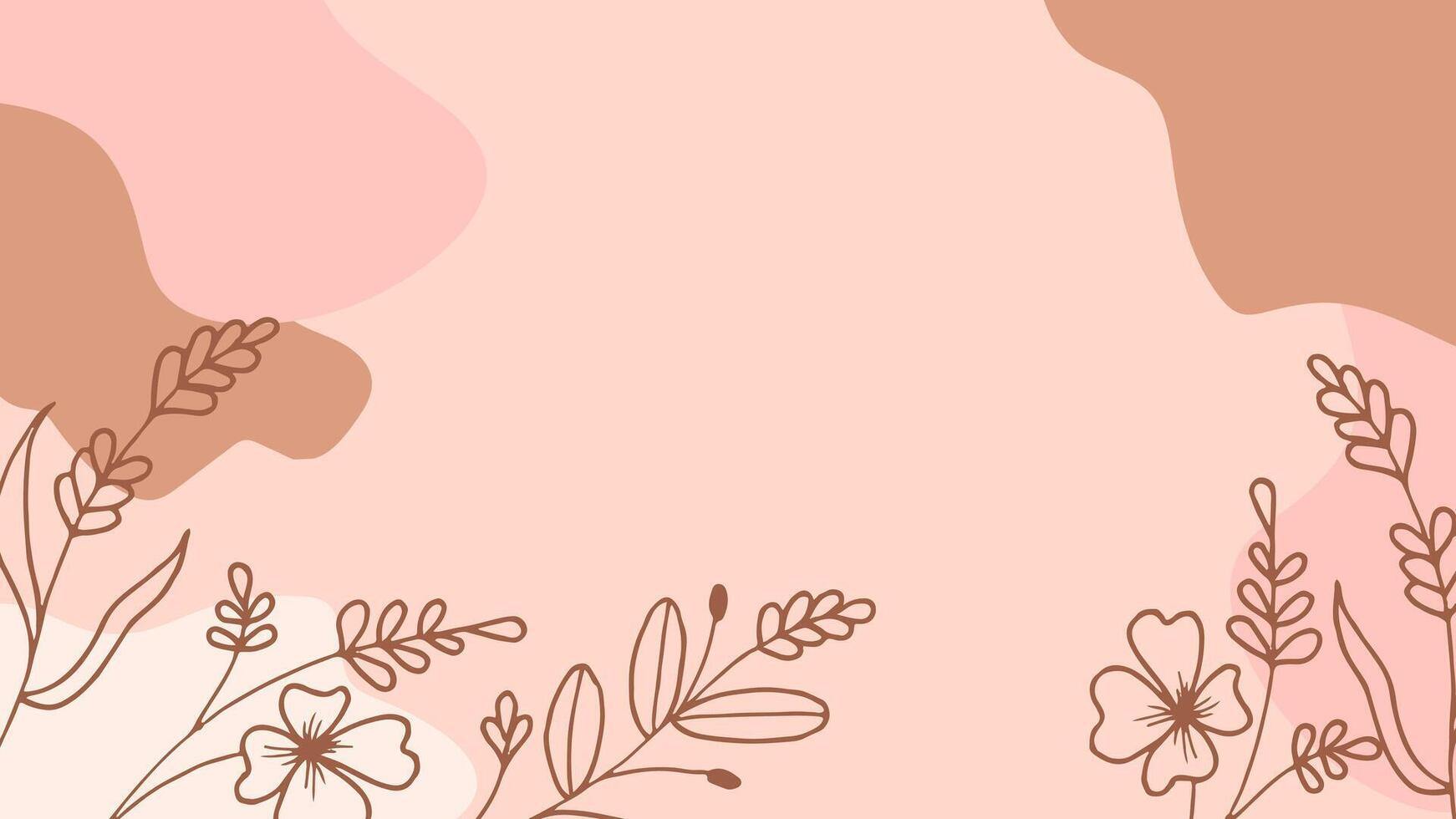 Whimsical Hand-Drawn Foliage Abstract Background vector
